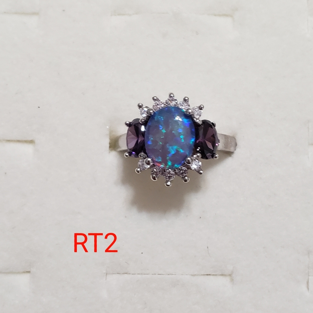 Fire Opal Rings - Size 6 - Picture 6 of 9